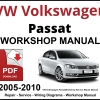 VW Volkswagen Passat 2005-2010 Workshop and Service Manual