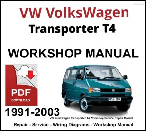 VW Volkswagen Transporter T4 Workshop and Service Manual 1991-2003