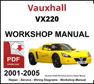 Vauxhall VX220 Workshop and Service Manual 2001-2005