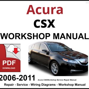 Acura CSX Workshop and Service Manual 2006-2011 PDF
