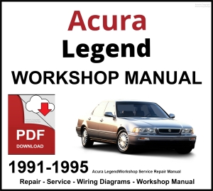 Acura Legend Workshop and Service Manual 1991-1995 PDF