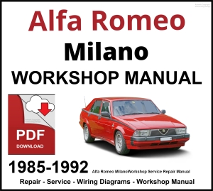 Alfa Romeo Milano 1985-1992 Workshop and Service Manual PDF