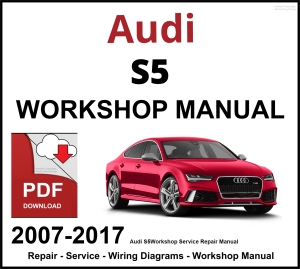 Audi S5 Workshop and Service Manual 2007-2017