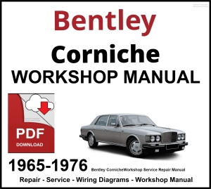 Bentley Corniche Workshop and Service Manual PDF