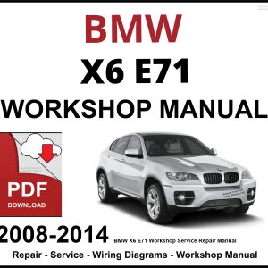 BMW X6 E71 Workshop and Service Manual 2008-2014