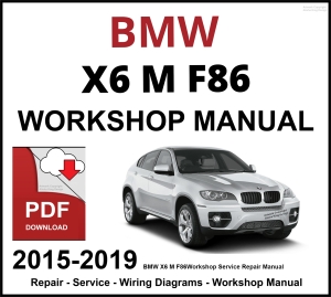 BMW X6 M F86 Workshop and Service Manual 2015-2019