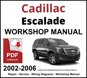 Cadillac Escalade Workshop and Service Manual 2002-2006 PDF