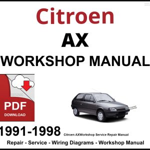 Citroen AX Workshop and Service Manual 1991-1998