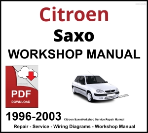 Citroen Saxo Workshop and Service Manual 1996-2003