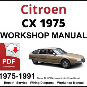 Citroen CX 1975-1991 Workshop and Service Manual PDF
