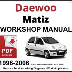 Daewoo Matiz 1998-2006 Workshop and Service Manual