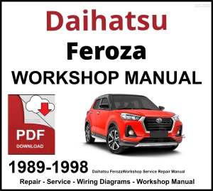 Daihatsu Feroza Workshop and Service Manual PDF