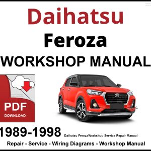Daihatsu Feroza Workshop and Service Manual PDF