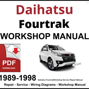 Daihatsu Fourtrak Workshop and Service Manual PDF