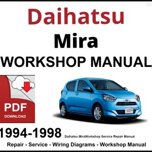 Daihatsu Mira 1994-1998 Workshop and Service Manual PDF