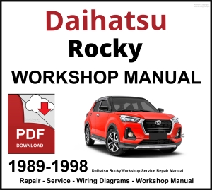 Daihatsu Rocky Workshop and Service Manual PDF