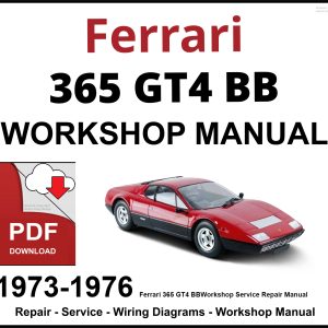 Ferrari 365 GT4 BB Workshop and Service Manual 1973-1976 PDF