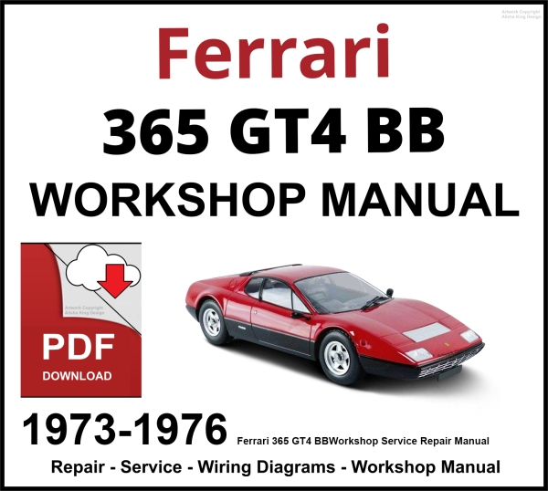 Ferrari 365 GT4 BB Workshop and Service Manual 1973-1976 PDF