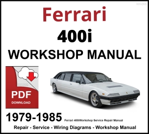 Ferrari 400i Workshop and Service Manual PDF 1979-1985