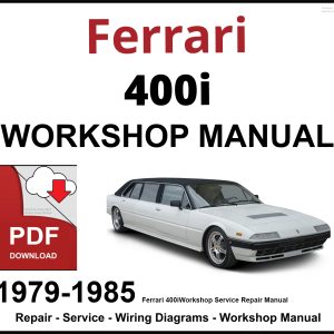 Ferrari 400i Workshop and Service Manual PDF 1979-1985