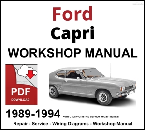 Ford Capri 1989-1994 Workshop and Service Manual PDF