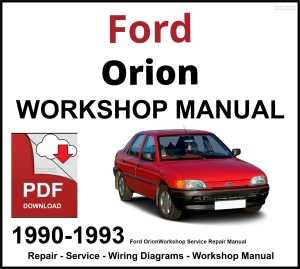 Ford Orion 1990-1993 Workshop Service Repair Manual