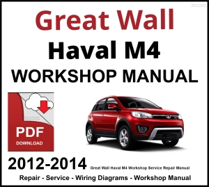 Great Wall Haval M4 Workshop and Service Manual 2012-2014 PDF