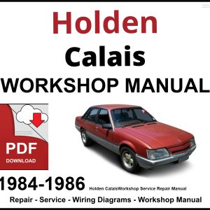 Holden Calais 1984-1986 Workshop and Service Manual