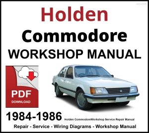 Holden Commodore 1984-1986 Workshop and Service Manual