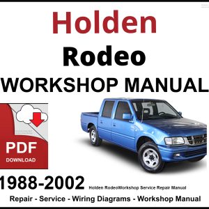 Holden Rodeo TF Workshop and Service Manual 1988-2002 PDF