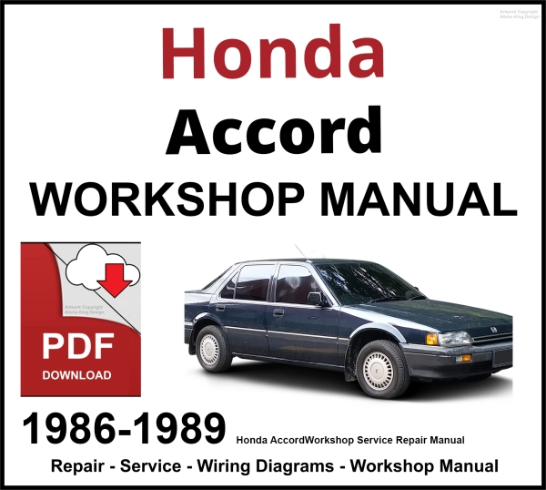 Honda Accord 1986-1989 Workshop and Service Manual PDF