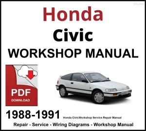 Honda Civic 1988-1991 Workshop and Service Manual PDF