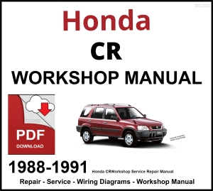 Honda CR-X 1988-1991 Workshop and Service Manual PDF