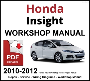 Honda Insight 2010-2012 Workshop and Service Manual PDF