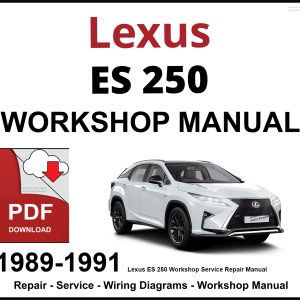 Lexus ES 250 Workshop and Service Manual PDF 1989-1991