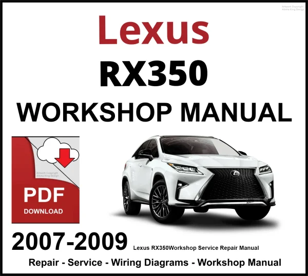 Lexus RX350 Workshop and Service Manual 2007-2009