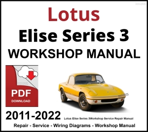 Lotus Elise Series 3 Workshop and Service Manual 2011-2022 PDF