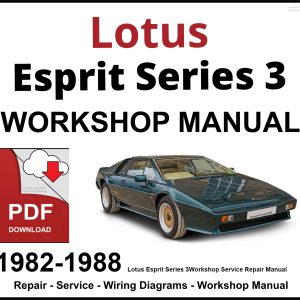 Lotus Esprit Series 3 Workshop and Service Manual 1982-1988 PDF