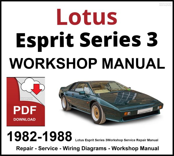 Lotus Esprit Series 3 Workshop and Service Manual 1982-1988 PDF