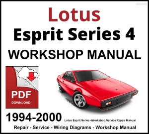 Lotus Esprit Series 4 Workshop and Service Manual 1994-2000 PDF