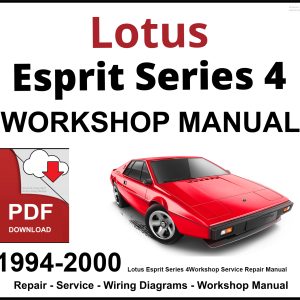 Lotus Esprit Series 4 Workshop and Service Manual 1994-2000 PDF