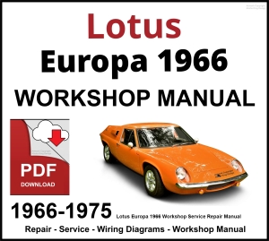 Lotus Europa 1966-1975 Workshop and Service Manual PDF