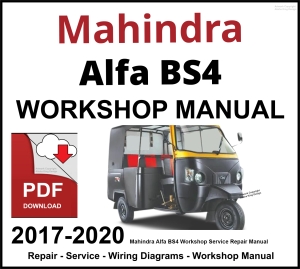 Mahindra Alfa BS4 Workshop and Service Manual 2017-2020 PDF