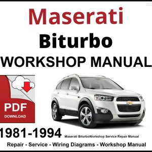 Maserati Biturbo 1981-1994 Workshop and Service Manual PDF
