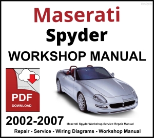 Maserati Spyder 2002-2007 Workshop and Service Manual PDF