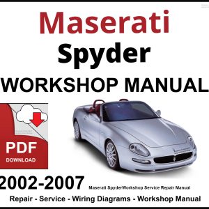 Maserati Spyder 2002-2007 Workshop and Service Manual PDF