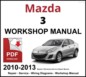 Mazda 3 Workshop and Service Manual 2010-2013 PDF