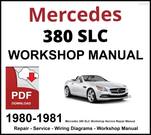 Mercedes 380 SLC Workshop and Service Manual PDF