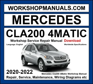 Mercedes CLA Class CLA200 4Matic 2020-2022 Workshop Repair and Service Manual Download cover