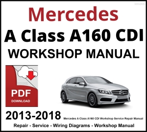 Mercedes A Class A160 CDI 2013-2018 Workshop and Service Manual